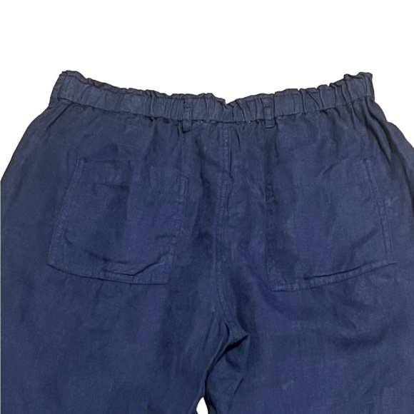 C&C California 100% linen navy pull on pants - Picture 5 of 7